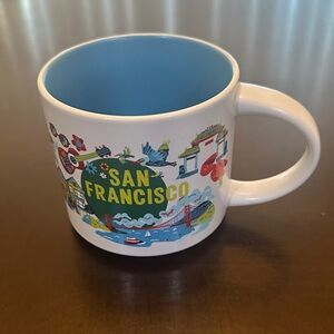 Starbucks Blue and White Cityscape Mug